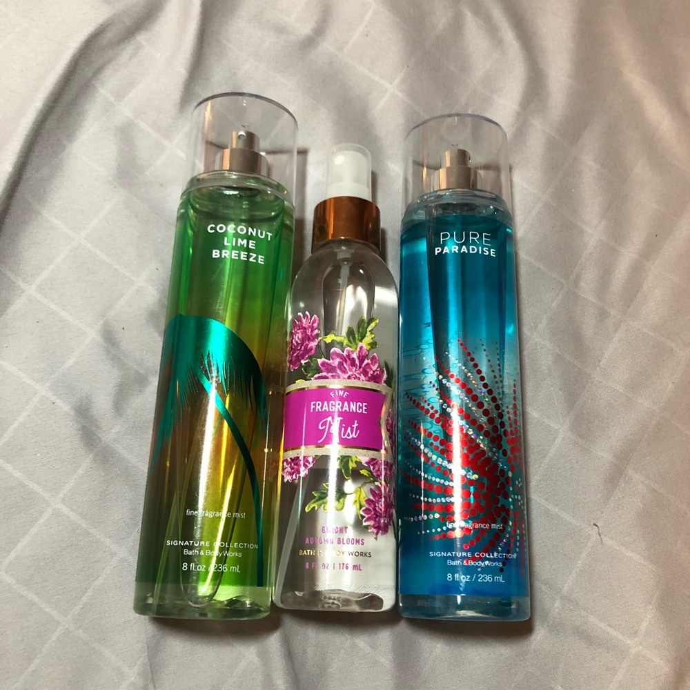 Bath and Body Works sprays